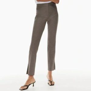 Babaton Aritzia Brown Black Houndstooth Numero Slim Fit Pants